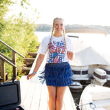 Royal Rhinestone Diva Shorts