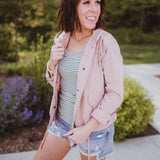 Medium Wash High Rise Distressed Shorts