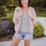 Medium Wash High Rise Distressed Shorts