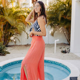 Silk Pant with Side Slit
