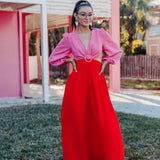 Pink + Red Resort Life Dress