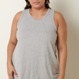 Rib Knit Round Neck Tank
