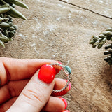 Cable + Turq Stacker Ring