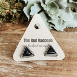 Onyx Triangle Stud