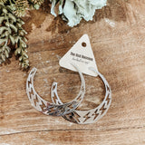 Lightning Bolt Cutout Tapered Hoop