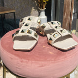 Casie Nude Studded Sandal