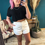 White Paperbag Shorts