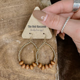 Gold + Wood Teardrop Earring
