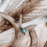 Turq Circle Rope Adjustable Ring