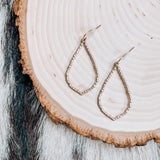 Matte Gold Bubble Teardrop Dangle