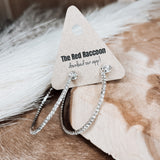Silver Rhinestone Post + Glitz Hoop Earring