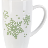 White Mug w/ Green