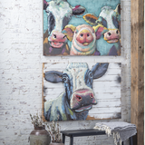 3 Dimensional Cow & Pig Wall Art