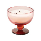 AURA ROSE & RED TINTED GLASS GOBLET - SAFFRON ROSE
