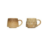 Stoneware Debossed Mug