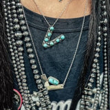 Turquoise Initial Necklace