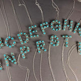 Turquoise Initial Necklace