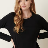 Bamboo Round Neck Raglan Baseball Long Sleeve