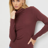 Knit Turtleneck L/S Top