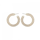 Textured Rhinestone Hoop
