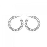 Textured Rhinestone Hoop