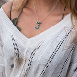 Turquoise Initial Necklace