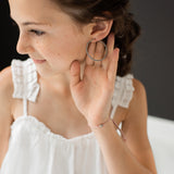 Medium Cable Hoop Earring