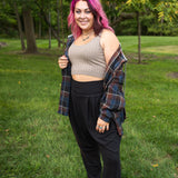 Wide Rib Knit Sweater Crop Tank