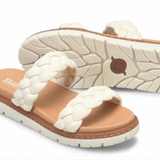 Freesia White Braided Sandal