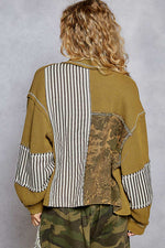Olive Stripe + Camo Mix Jacket
