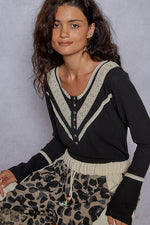 A Little Crochet Lace Accent Long Sleeve