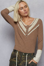 A Little Crochet Lace Accent Long Sleeve