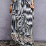 Nauty Like Navy Stripe Jogger