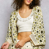 Floral Foundation Crochet Dolman Sleeve Cardigan