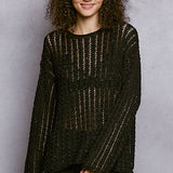 Cable Woven Lightweight Dolman Sweater