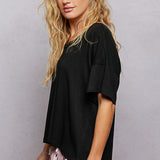 Relax Fit Basic Oversize Tee Patch Back