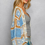River Bank Granny Square Crochet Cardigan