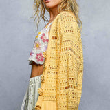 Dandelion Flower Pop Crochet Cardigan