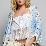 Sky Crochet Batwing Kimono