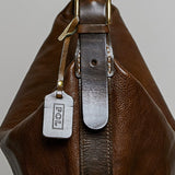 Espresso Date Leather Shoulder Bag
