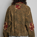 Garden Graces Mocha Leo Bomber Jacket