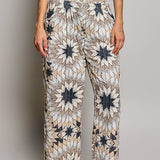 Taupe + Navy Barn Quilt Pant