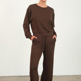 Chocolate Brown Drawstring Waist Sweatpant