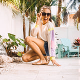 French Terry Colorblock Sleeve Pullover