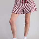 Raspberry Stripe Short with Rope Belt