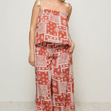 Rust Paisley Block Printed Tank