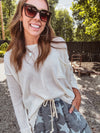 Lightweight Knit Dolman Pocket Sweater