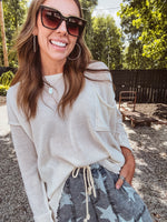 Lightweight Knit Dolman Pocket Sweater