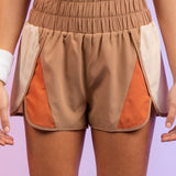 Mocha Colorblock Active Shorts