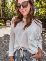 Lightweight Knit Dolman Pocket Sweater